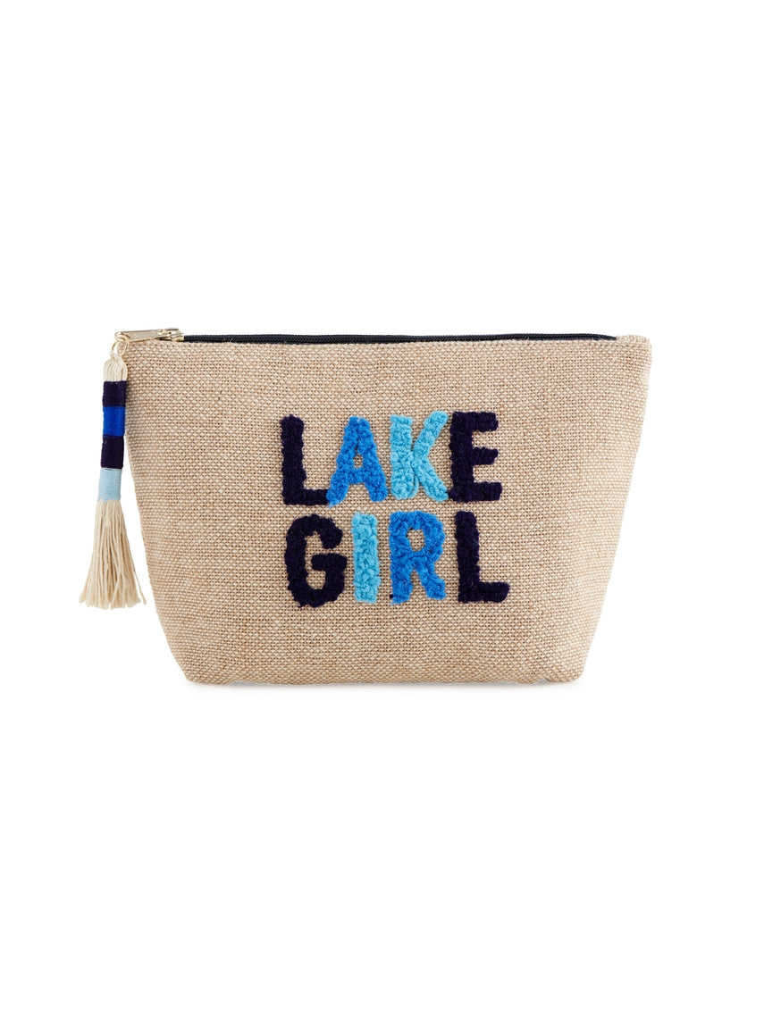 Natural zip pouch with a soft fabric texture and simple closure.