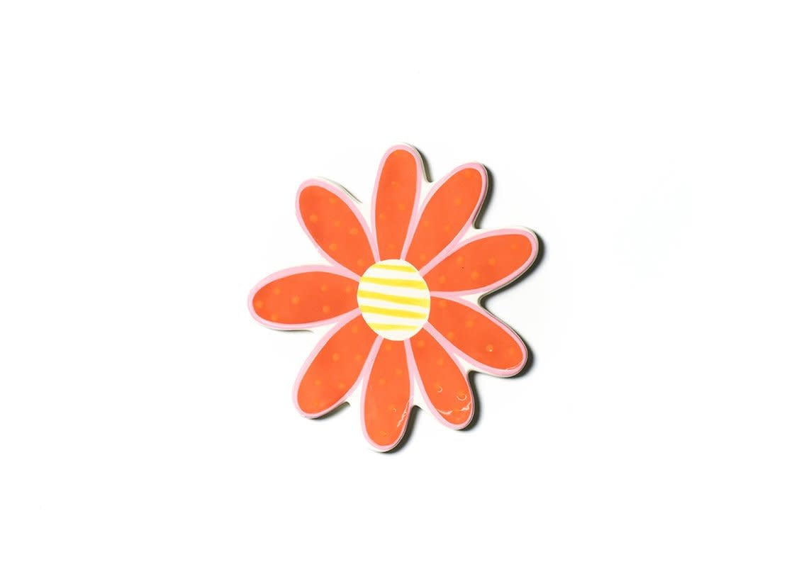 Ceramic wall hook with daisy flower pattern in cheerful colors