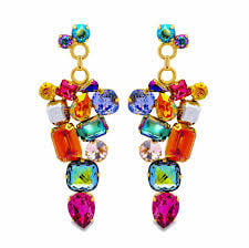 Aviva earrings featuring a delicate gold-tone finish with an elegant drop silhouette.