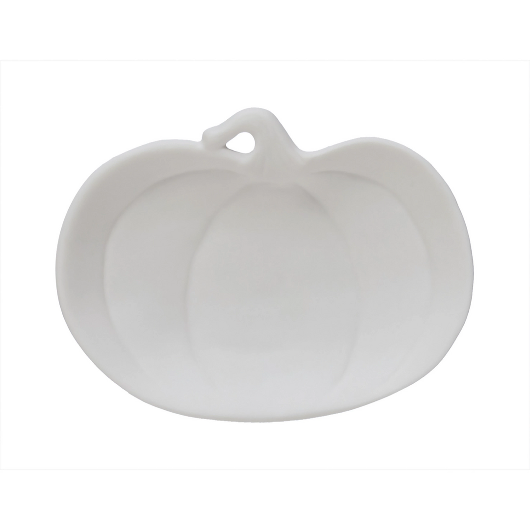 Stoneware Pumpkin Shaped Dish - Matte White