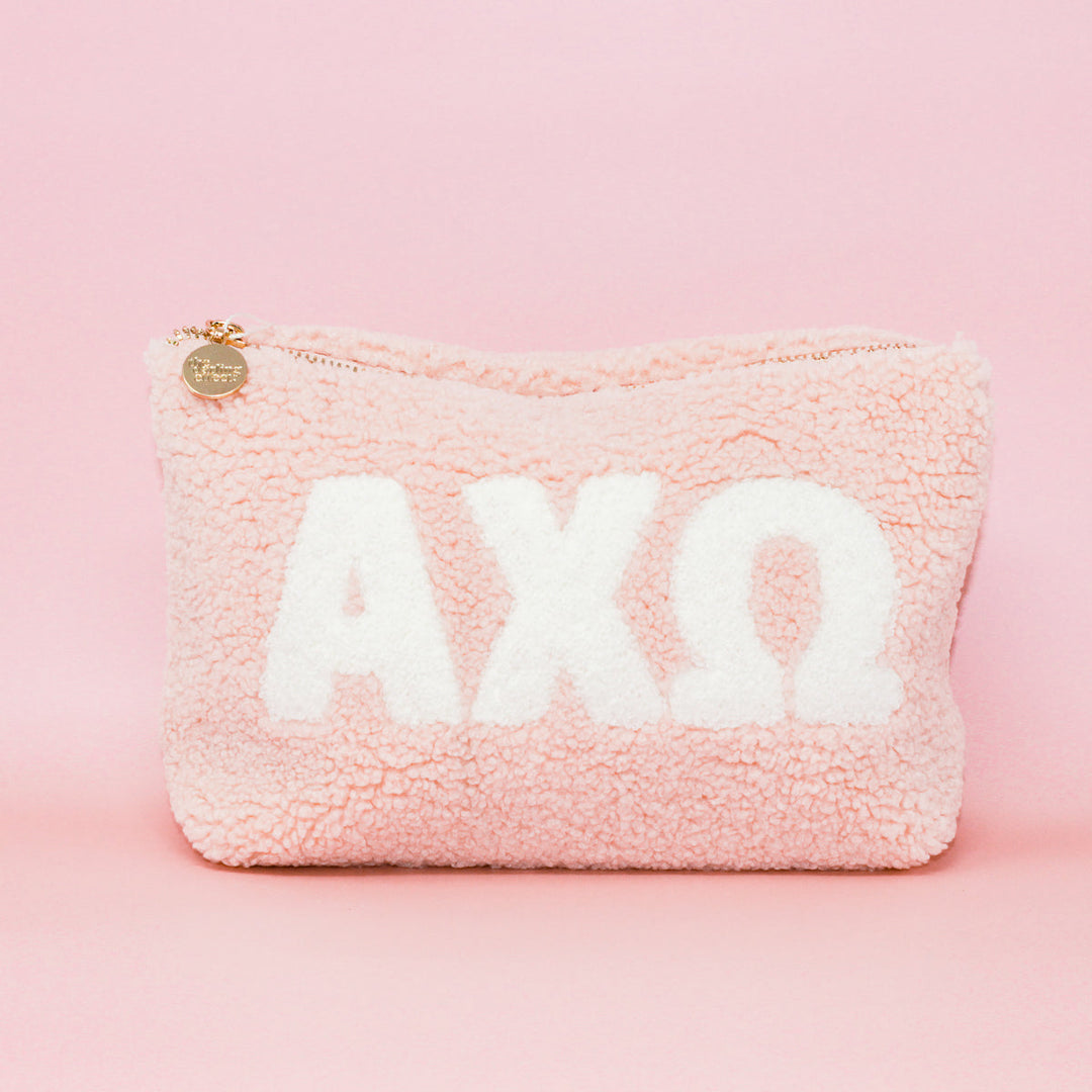 Sorority Teddy Letter Pouch Blush