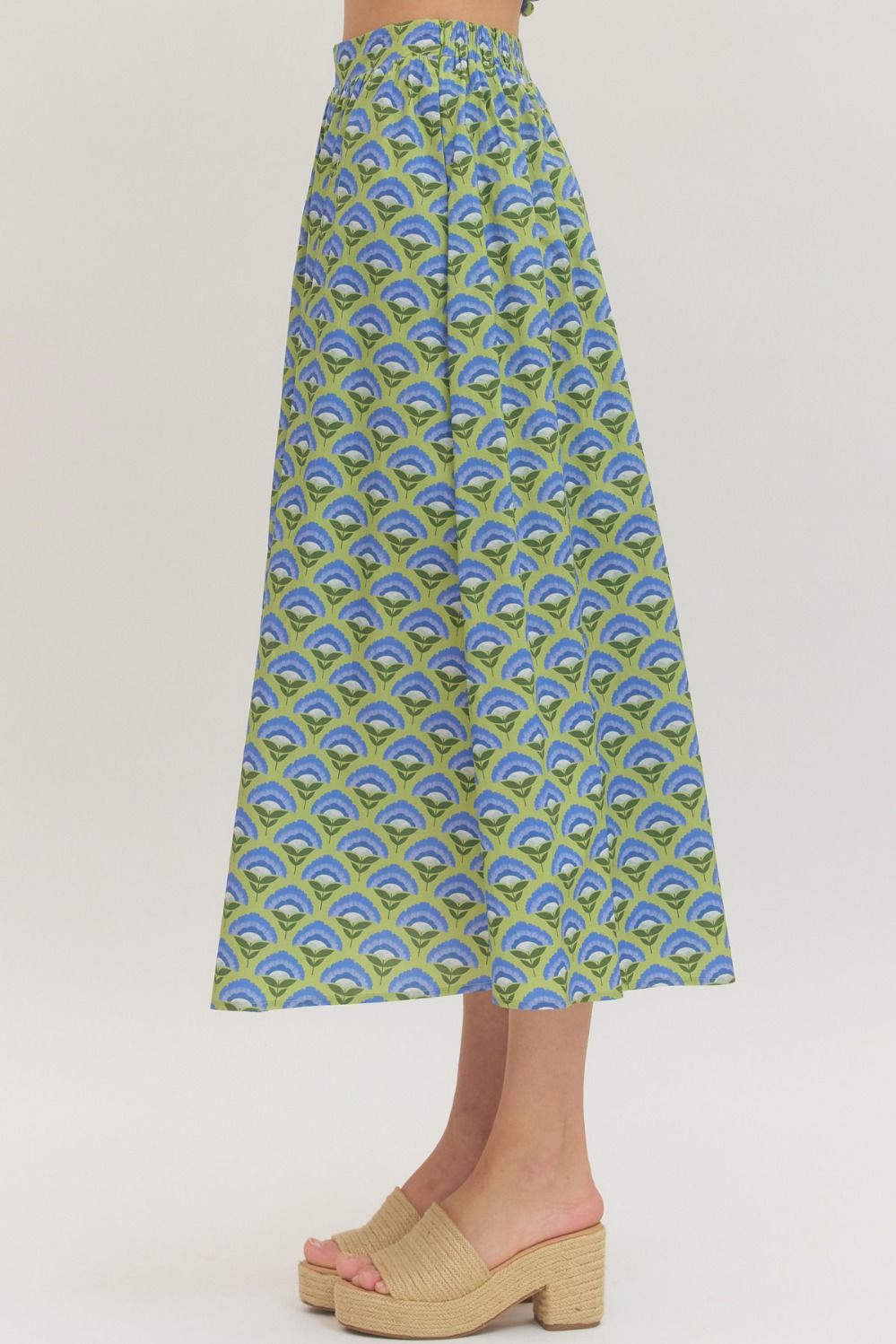 Maxine Floral Print Midi Skirt
