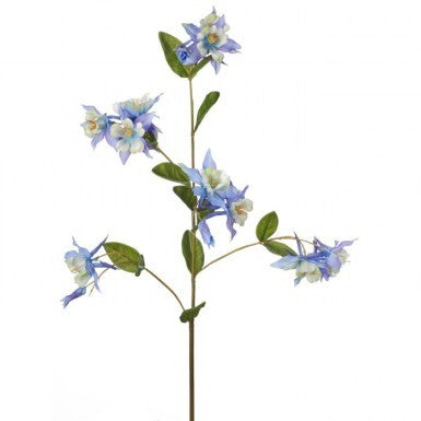 36-inch blue Columbine spray floral arrangement with airy appearance