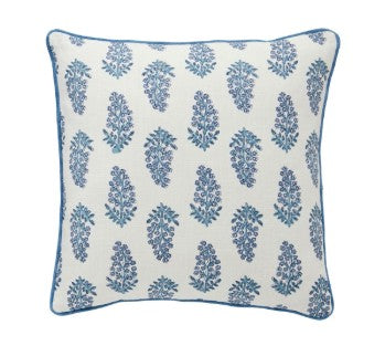 Blue Block Print Pillows