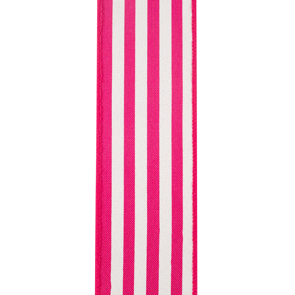2-1/2 Inch Striped Twill Deluxe Dupioni Backed Wired Edge