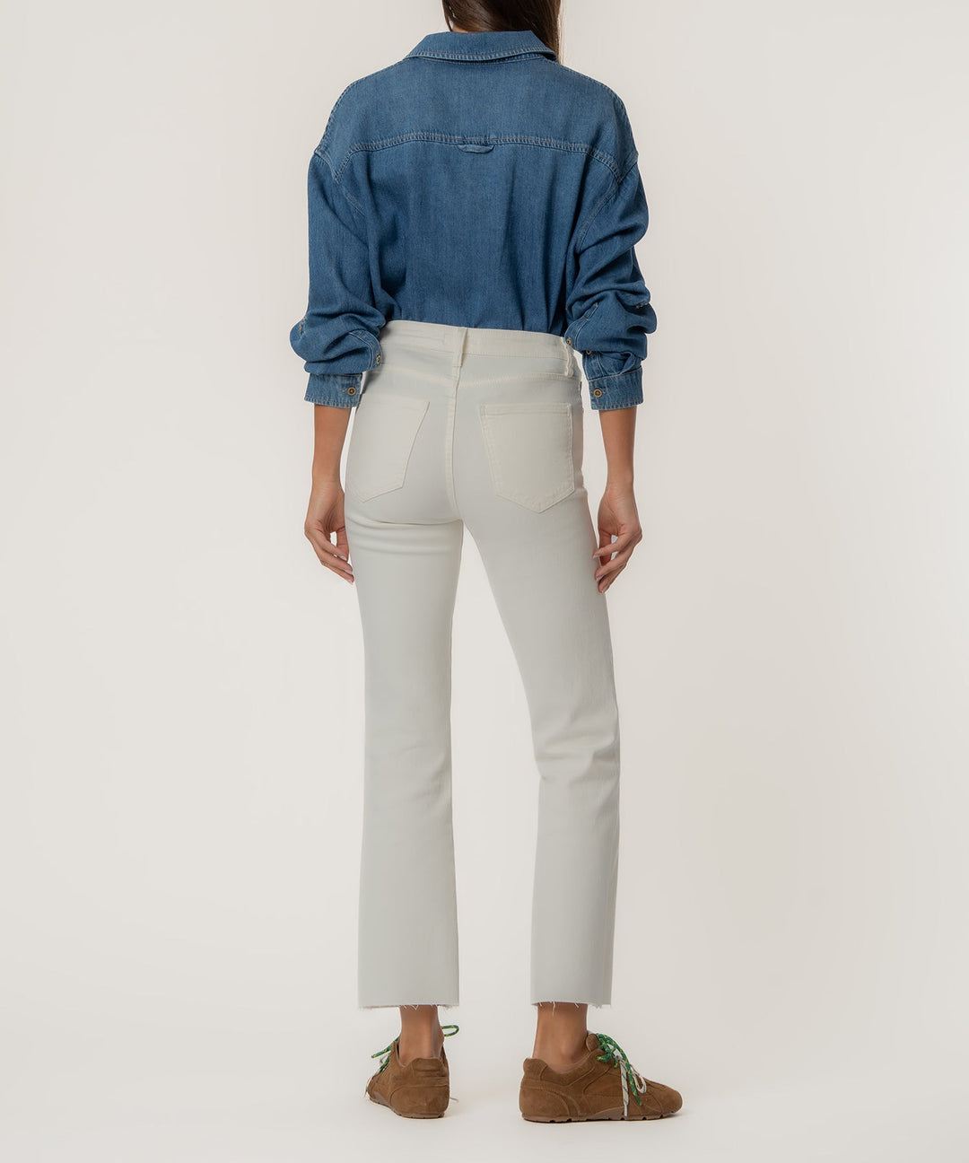 Kelsey High Rise Ankle Flare With Raw Hem