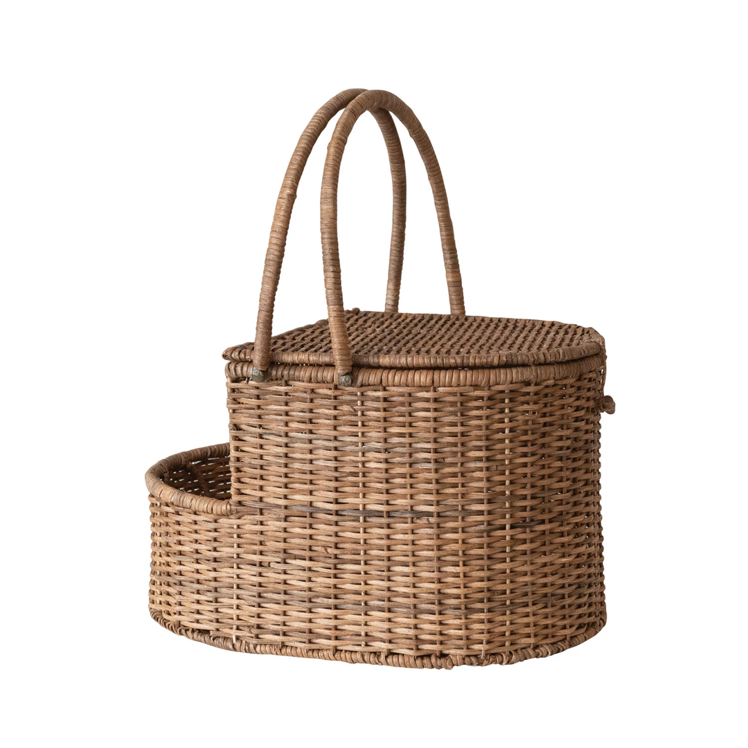 Wicker Picnic Basket with Handles