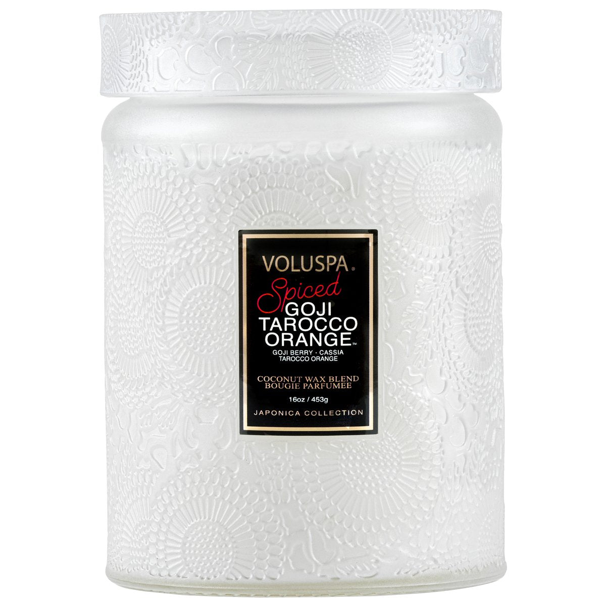 Large jar candle with natural wick in neutral tone