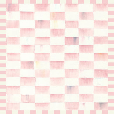 Rosy Checkered 3' X 5' Washable Rug