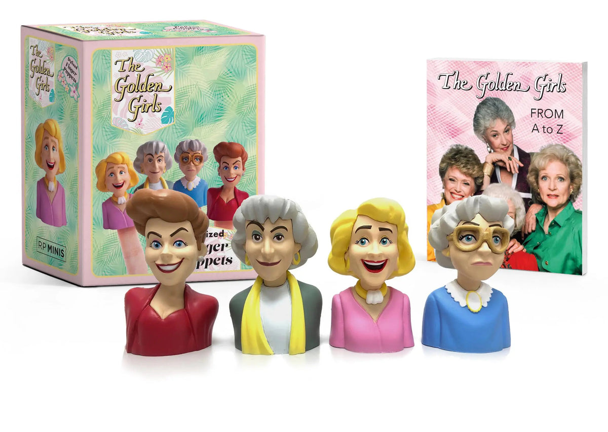Stylized finger puppets featuring four women with distinct hairstyles in pastel colors.