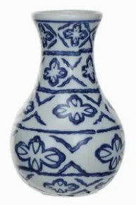 Hand-Stamped Stoneware Vase - Sold Individually