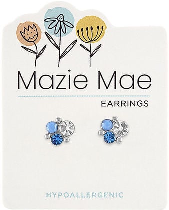 Silver Mazie Mae earring featuring a whimsical silver-tone metallic finish with an elegant silhouette.