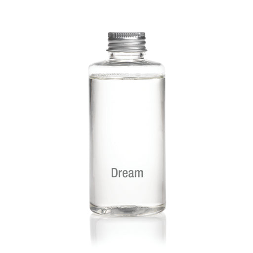 Dream Porcelain Diffuser refill bottle in crystal clear glass with a white cap.