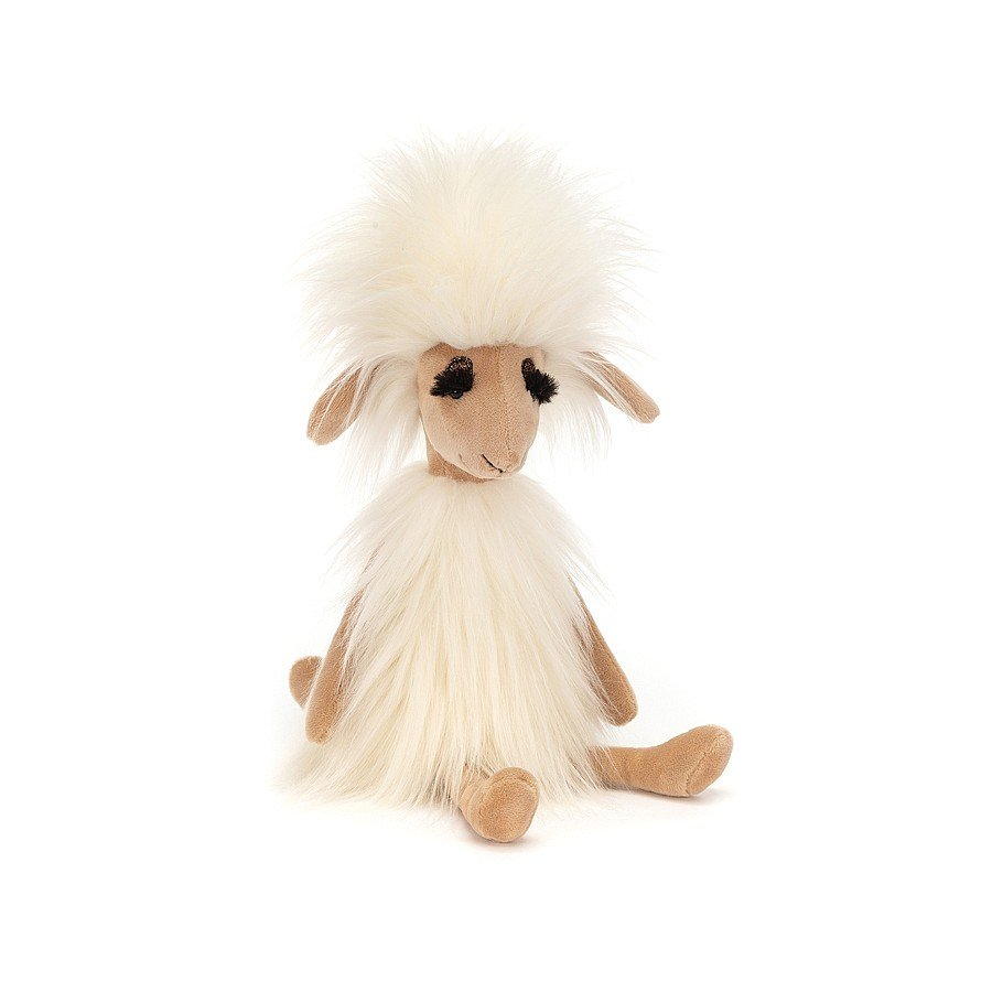 Swellegant Sophie Sheep plush toy in soft cream wool with a friendly face silhouette.