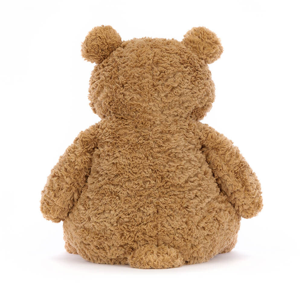 Medium Bartholomew bear plush with tawny-brown polyester fur, sitting pose.