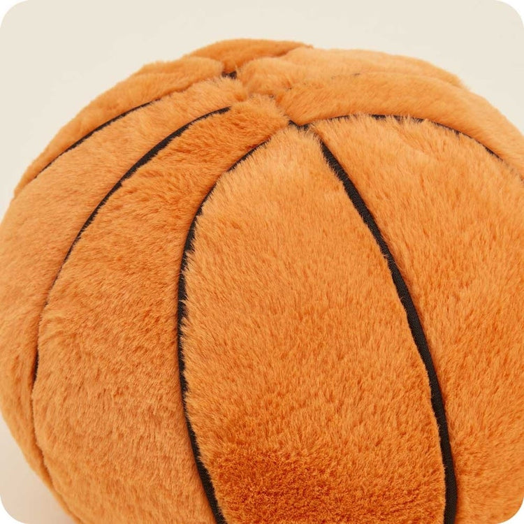 Plush basketball-shaped weighted warmie with lavender scent.