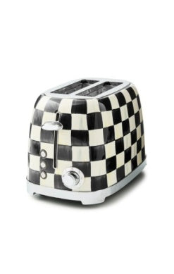 Stainless steel two-slice toaster with vertical slots