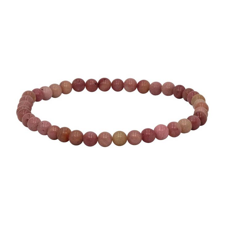 Classic 4mm gemstone beaded bracelet with a simple strand design.