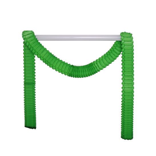 Streamer Garland with bright colors made from sustainably sourced paper.