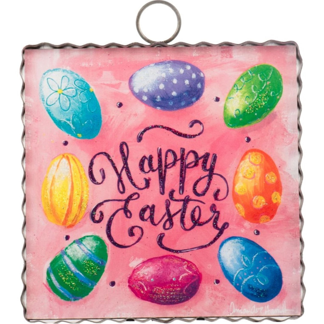 Mini Happy Easter & Eggs Print