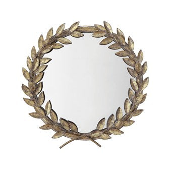 Metal Laurel Wreath Wall Mirror