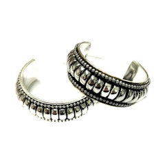 Western Bubble Textured Hoop Earrings