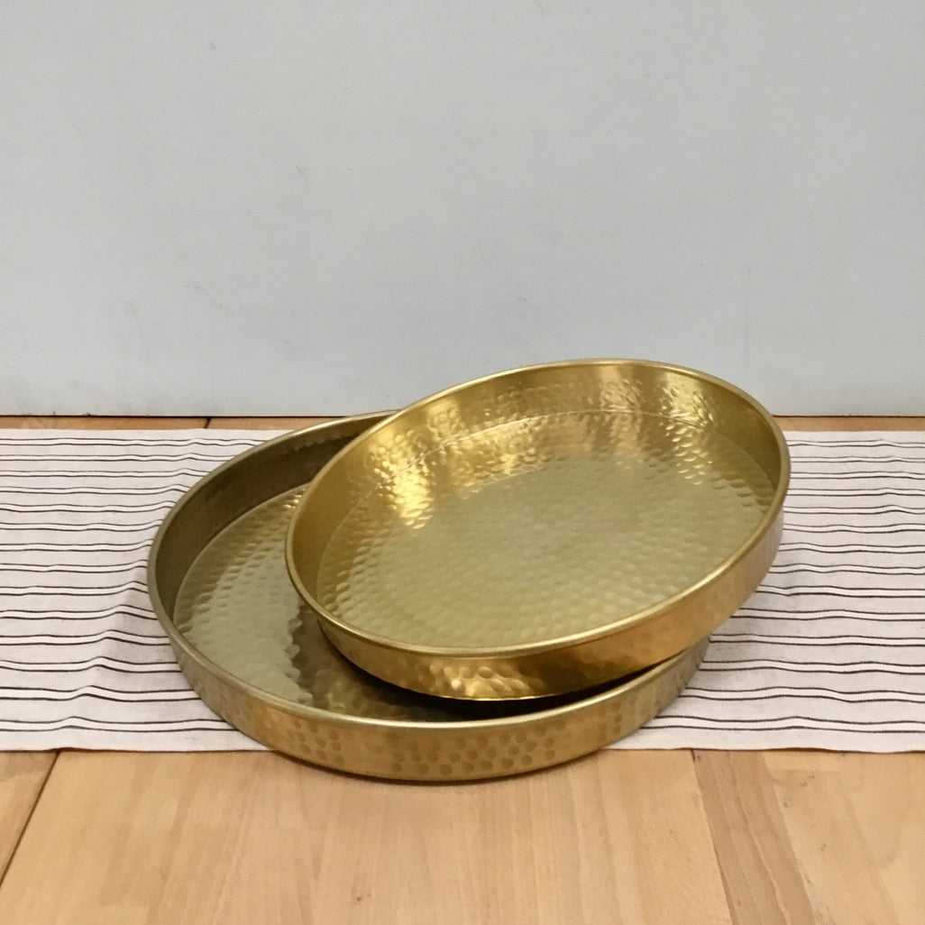 Gold Hammered Tray - Sold Individually