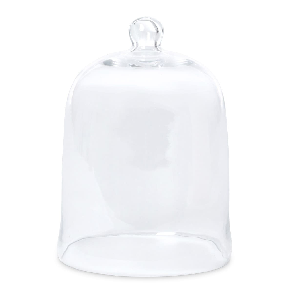 Clear glass extra-large bell jar with a cylindrical shape measuring 16 inches tall.