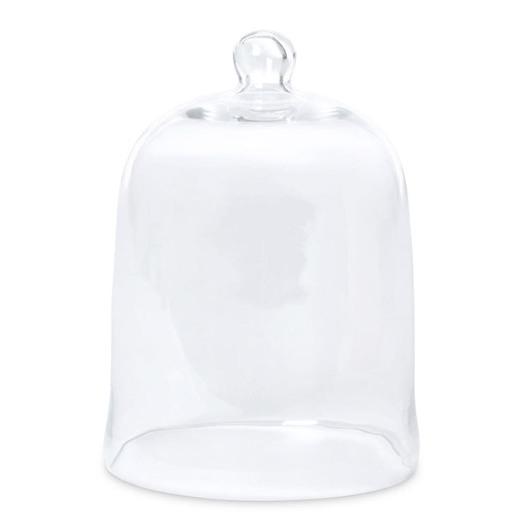Clear glass extra-large bell jar with a cylindrical shape measuring 16 inches tall.