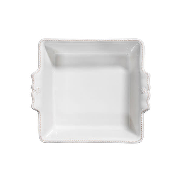 Square whitewash ceramic baker with modern restraint