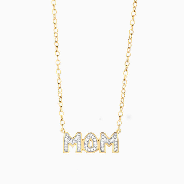 Silver pendant necklace featuring a heart-shaped charm engraved with 'Best Mom In The World' on an 18-inch chain.