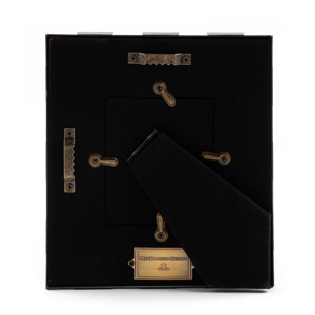 Courtly Check Enamel Frame - 2.5" x 3"