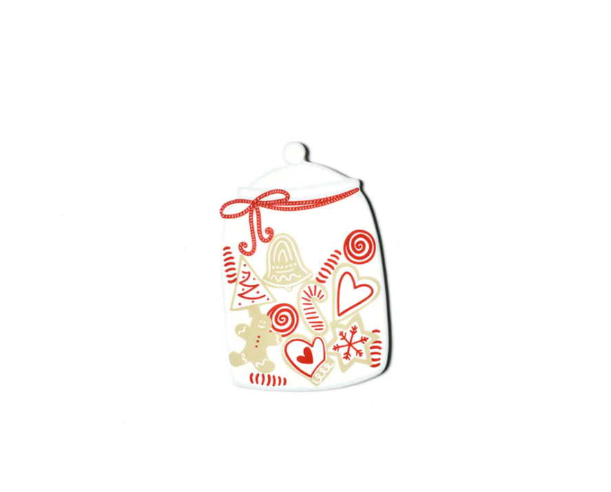 Ceramic holiday party attachment with hook and loop fasteners
