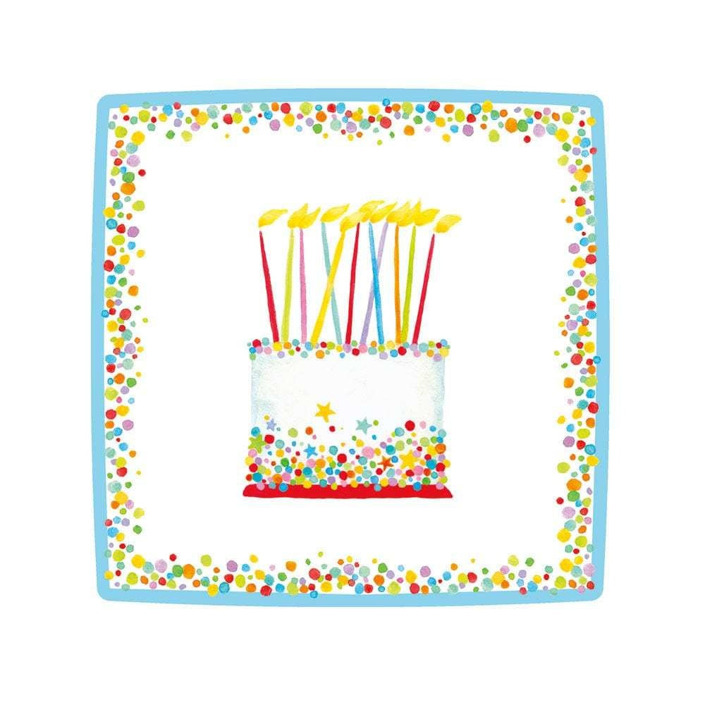 Square paper salad and dessert plates with a subtle printed design.