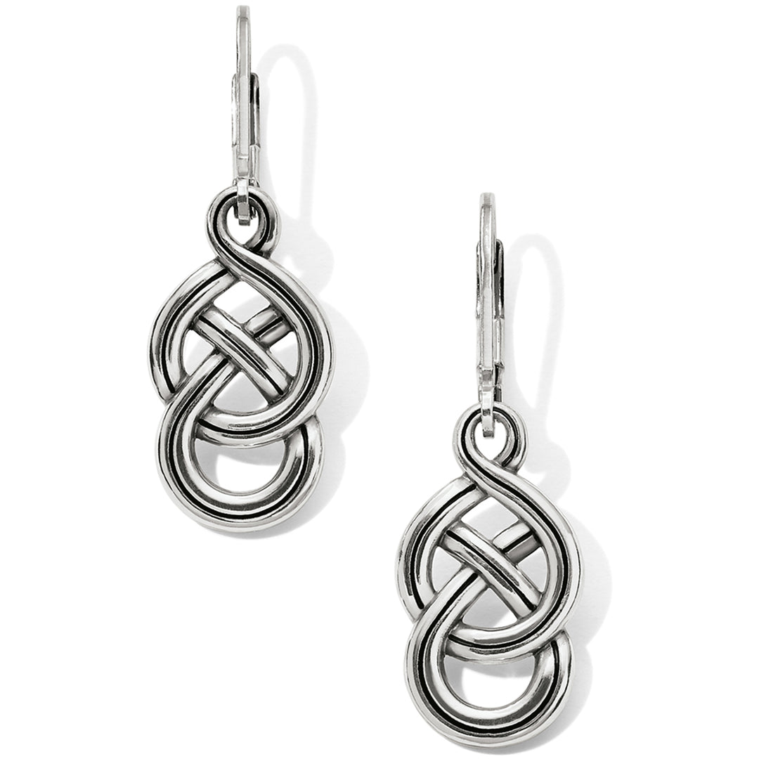 Interlok Braid Petite Leverback Earrings Silver