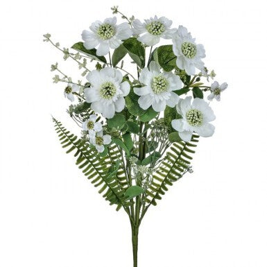 White Summer Scabosia bundle featuring a 22-inch decorative item with natural material texture and organic silhouette.