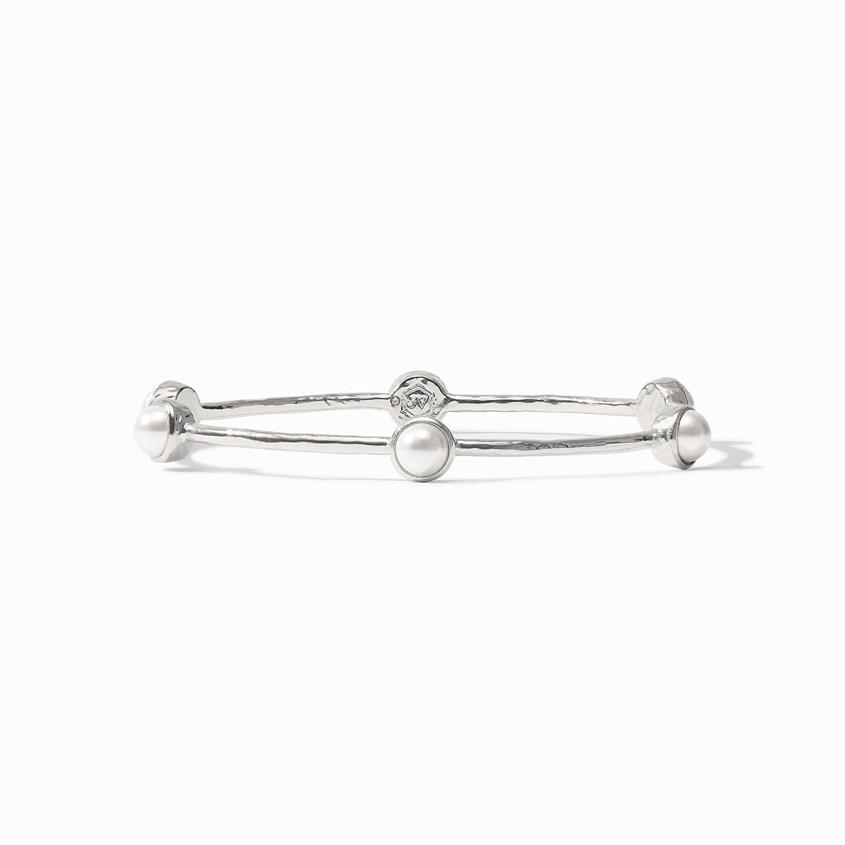 Milano Luxe silver-plated bangle with imported glass inlay