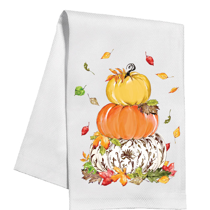 Black cotton kitchen towel with white text reading Remember as Far as Anyone Knows We Are a Nice & Normal Family