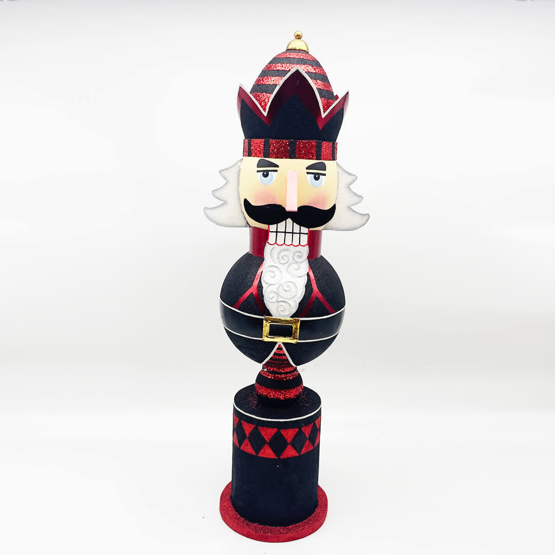 Red/Black Stripe Nuttycracker Topiary