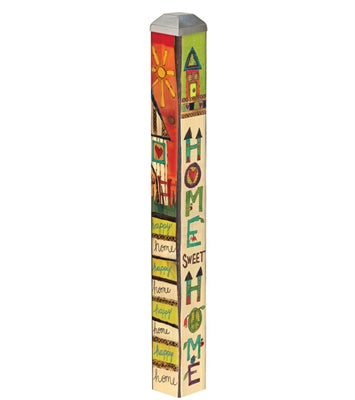 Black 16-inch mini art pole with a sleek cylindrical stand.