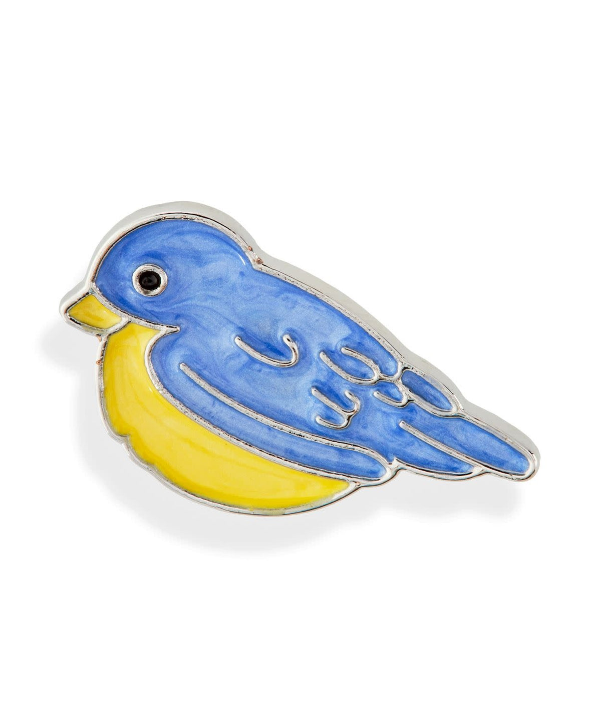 Bluebird Token pendant in blue alloy with bird motif