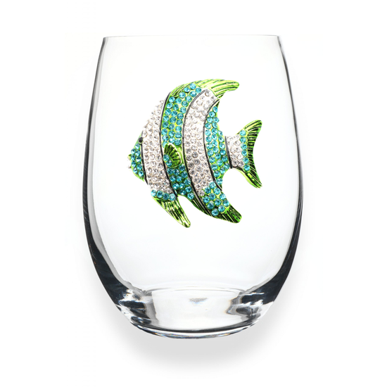Jeweled Stemless Wine Glass