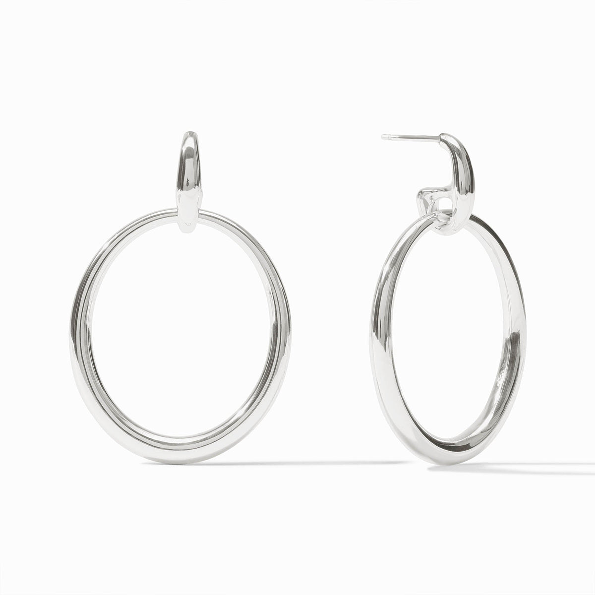 Laguna Doorknocker earring with a gold-tone doorknob-shaped stud and dangling charm.
