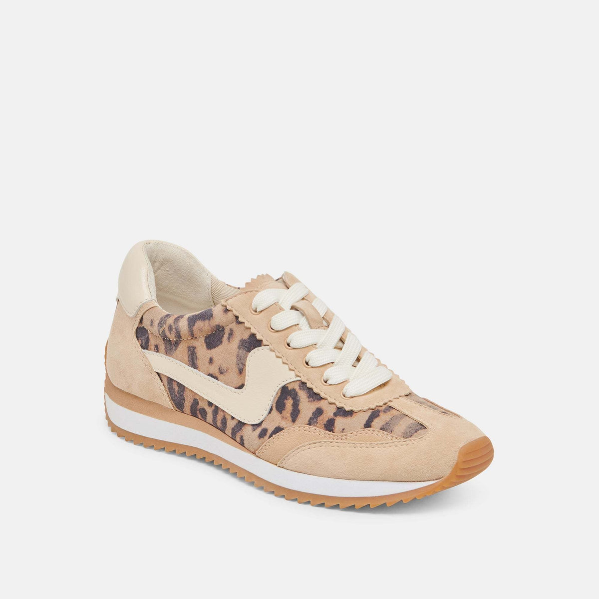 B.ntcd leopard print suede sneakers with recycled synthetic outsole