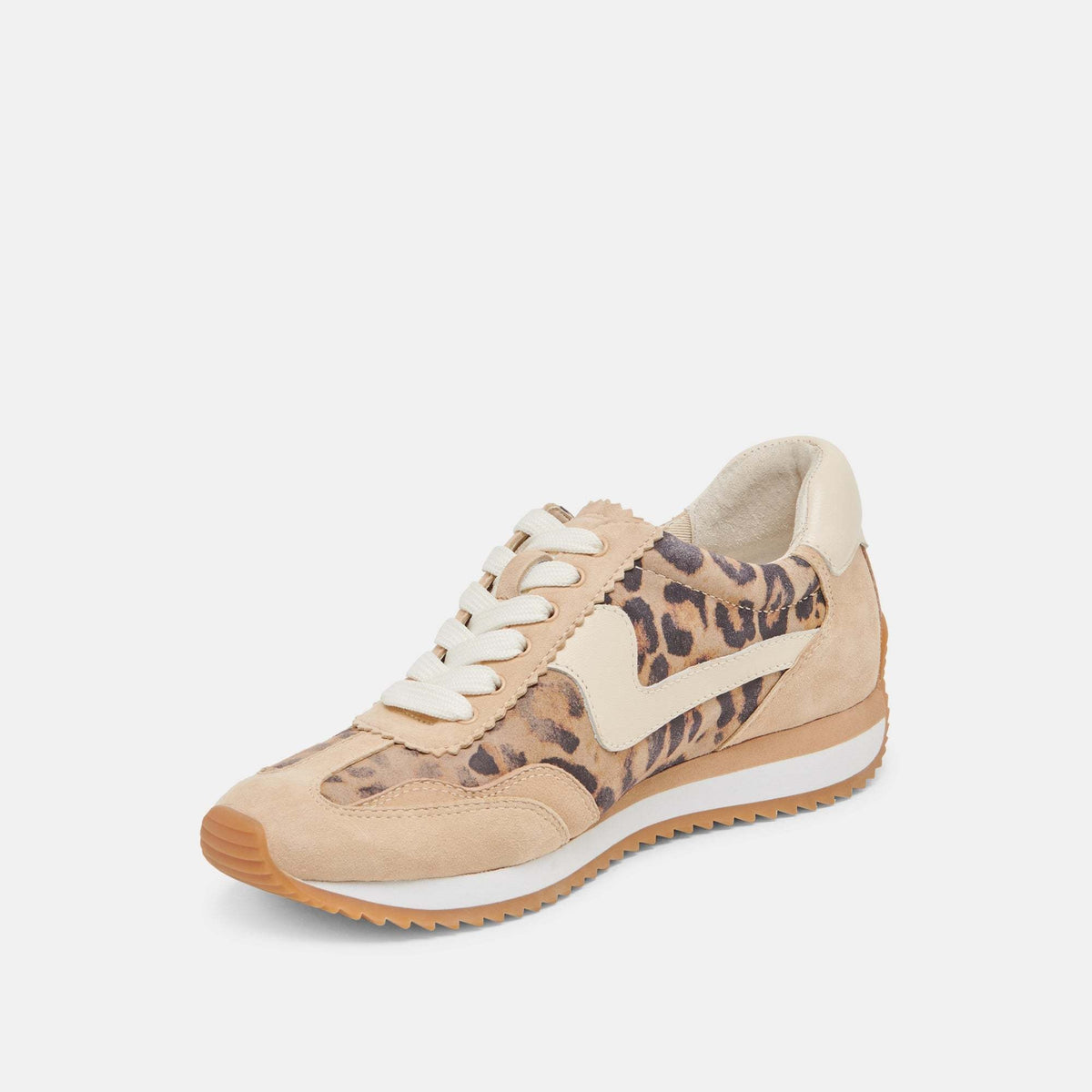 Leopard print B.ntcd sneaker with suede upper and recycled synthetic outsole