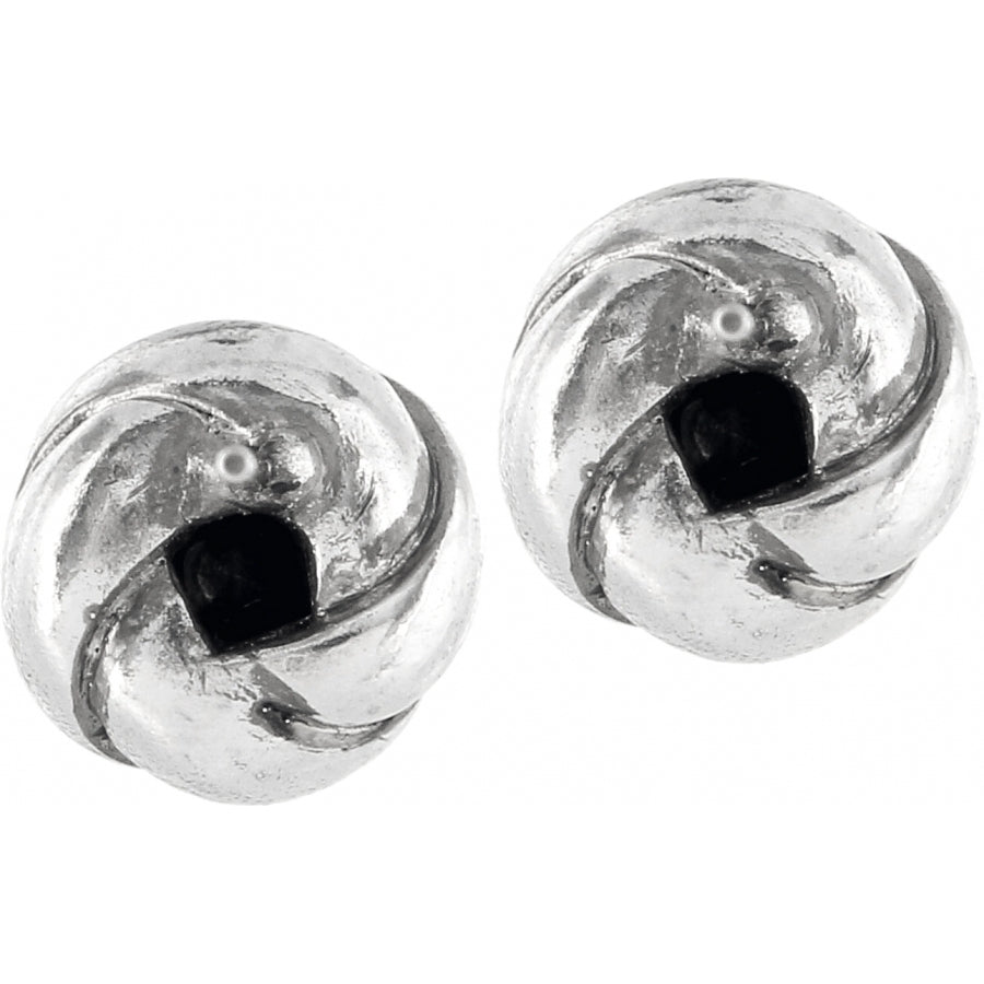 Love Me Knot Mini Post Earrings Silver
