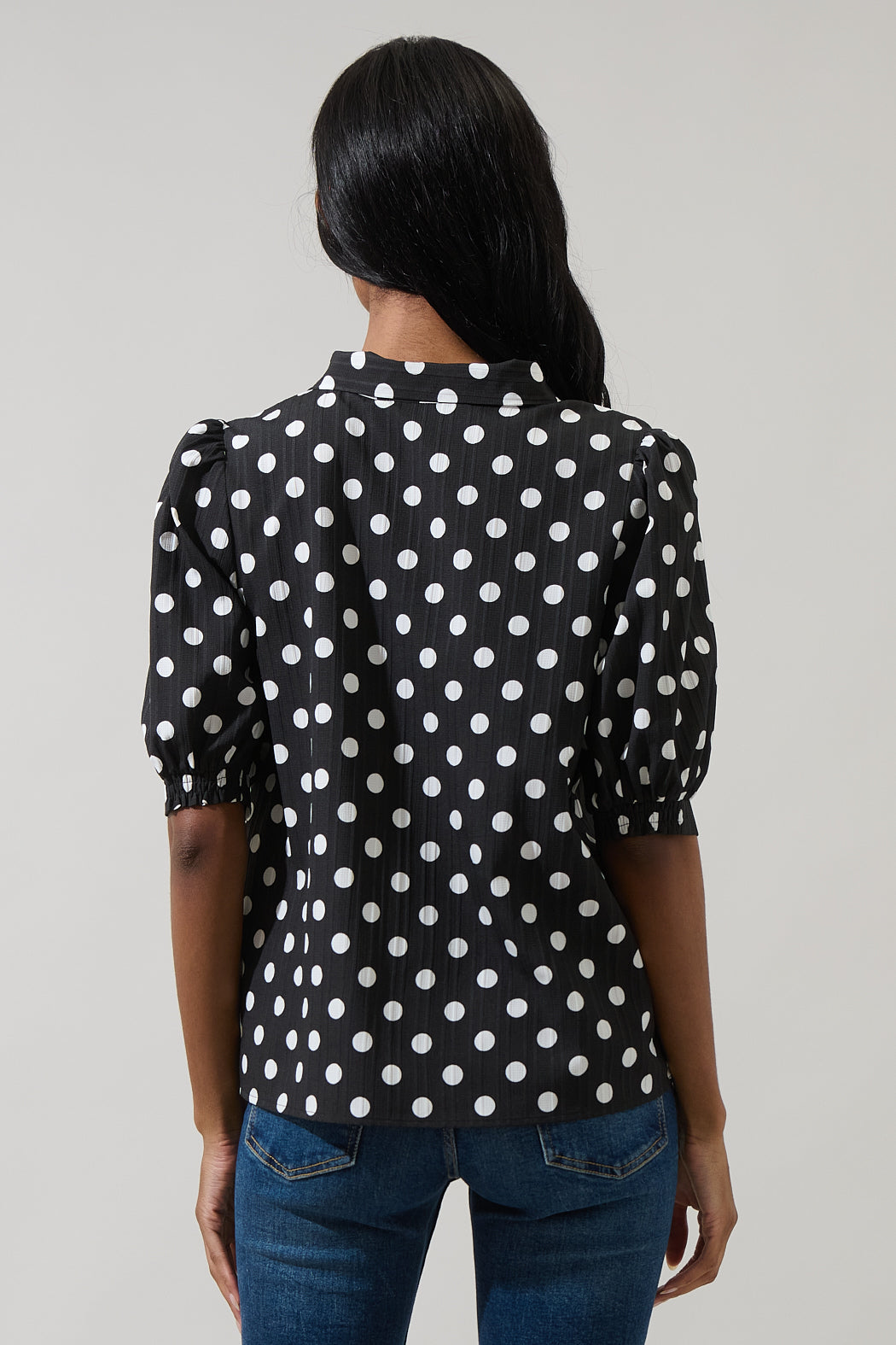 Bremen Dot Conley Button Down Blouse