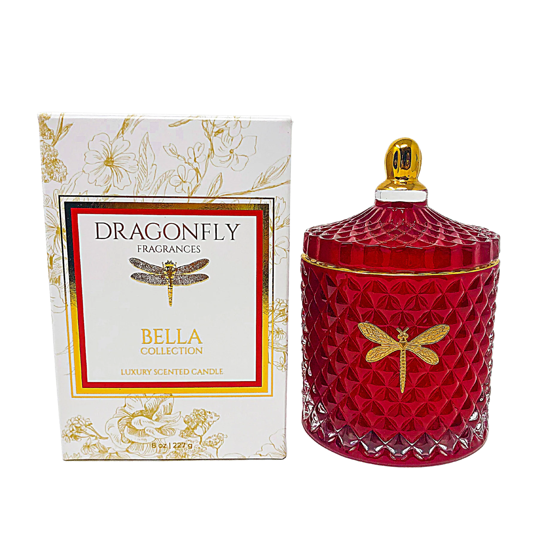 8 oz Bella candle in a clear glass jar with lid