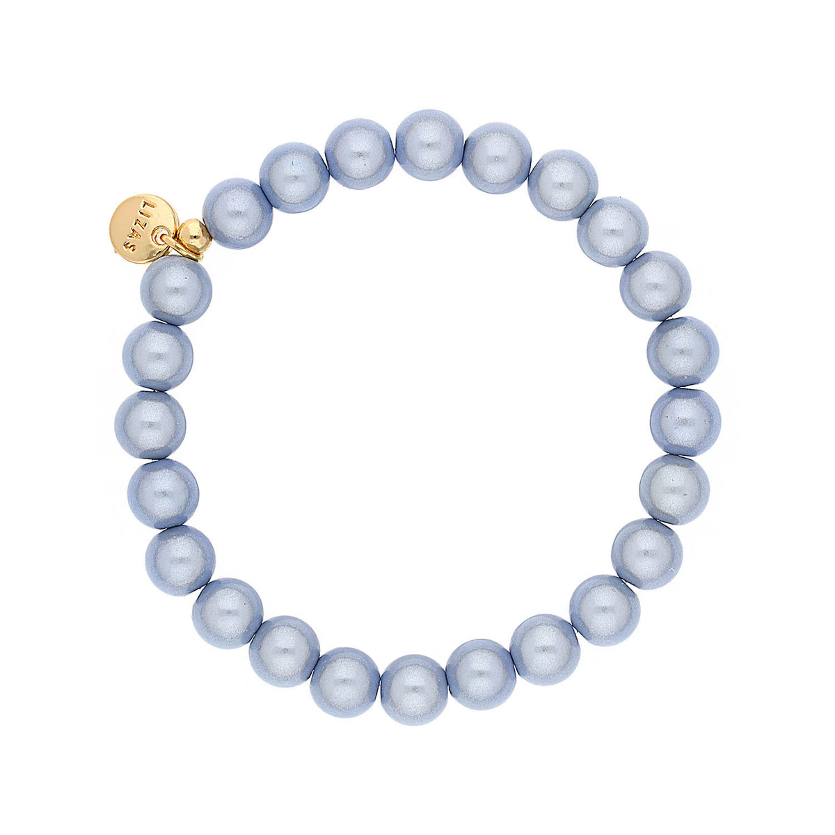 Roundville bracelet in dark gray Czech crystal with an 8mm round silhouette.