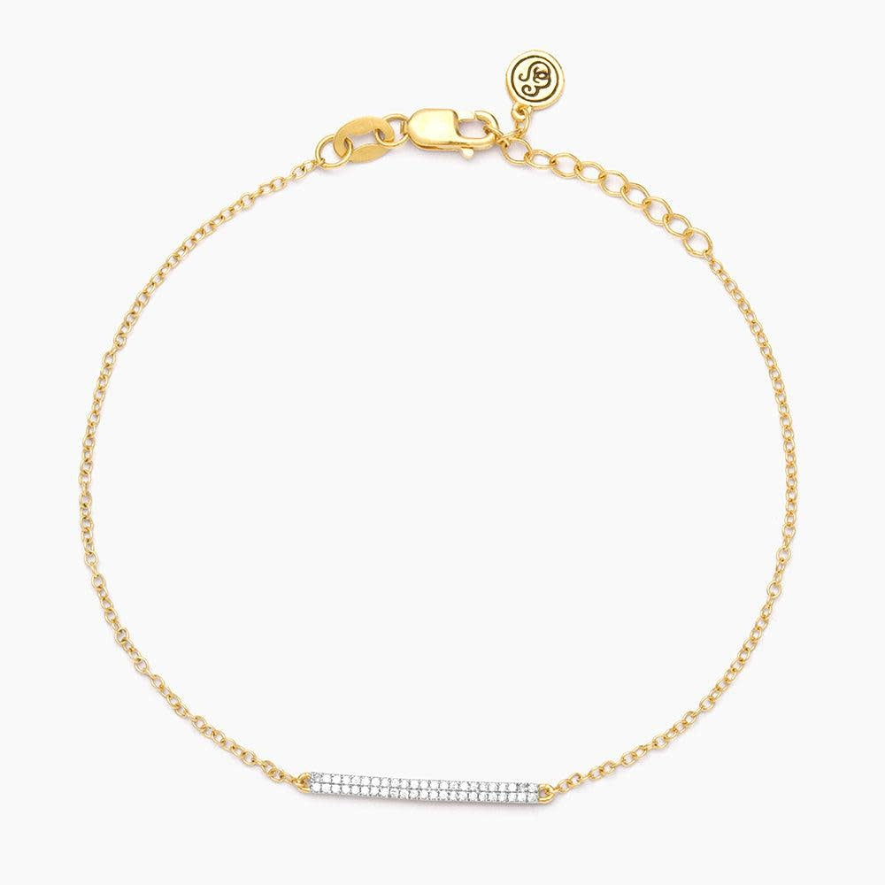 Diamond Bridge Chain Bracelet with lobster clasp closure
